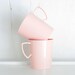 Vintage Melamine Mugs: Vintage Pastel Pink Gothamware Plastic Coffee Cups, Set of 2 Picnic Cups