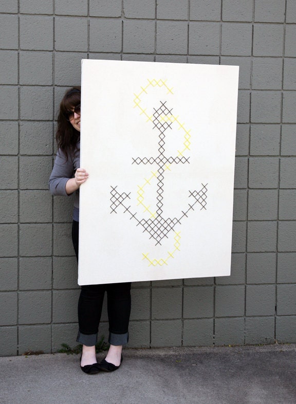 Giant Anchor Cross-Stitch