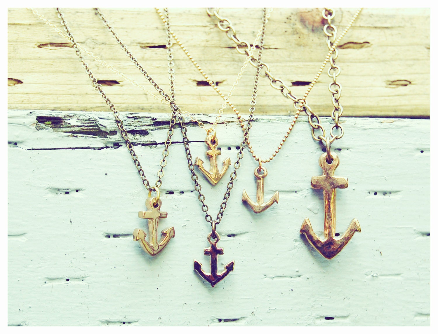 Tiny Bronze Anchor Necklace (For HHCRI)