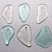 10 Drilled Genuine Sea Beach Glass Gems "Seafoam & Clear" Tumbled San Juan Island, Wa - Jewelry, Beads, Arts, Crafts
