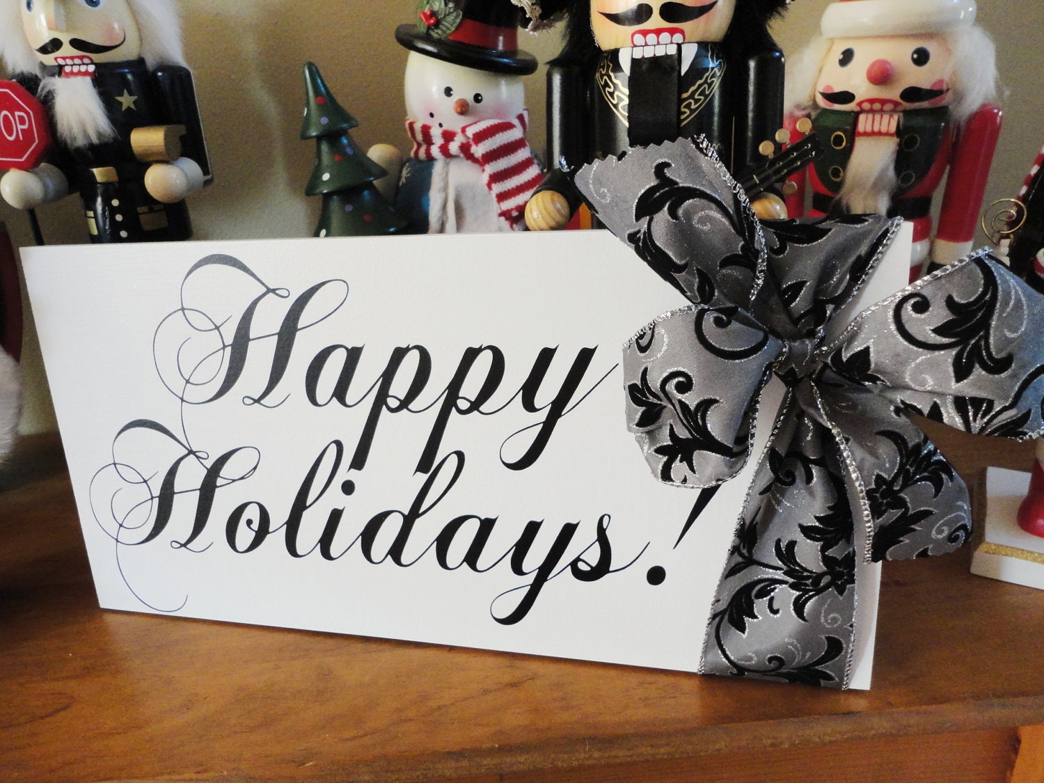 Happy Holidays, Merry Christmas, Season's Greetings, Happy Hanukkah Sign for your Holiday Gifts. Photo Prop, Photography, Holiday Card idea.