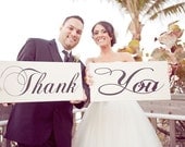 Thank You Signs, Wedding Signs, Photography, Bridal Signs, Engagement Signs, Thank You Cards. 8X16 in, 1-Sided.  As seen in Style Me Pretty.