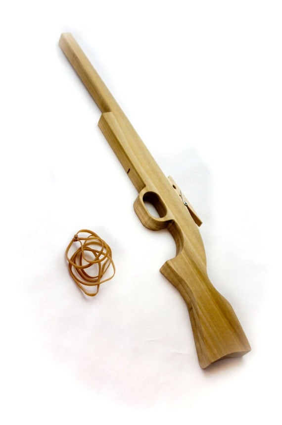 Wooden Rifle Rubber Band Gun by VerryCherryToys on Etsy