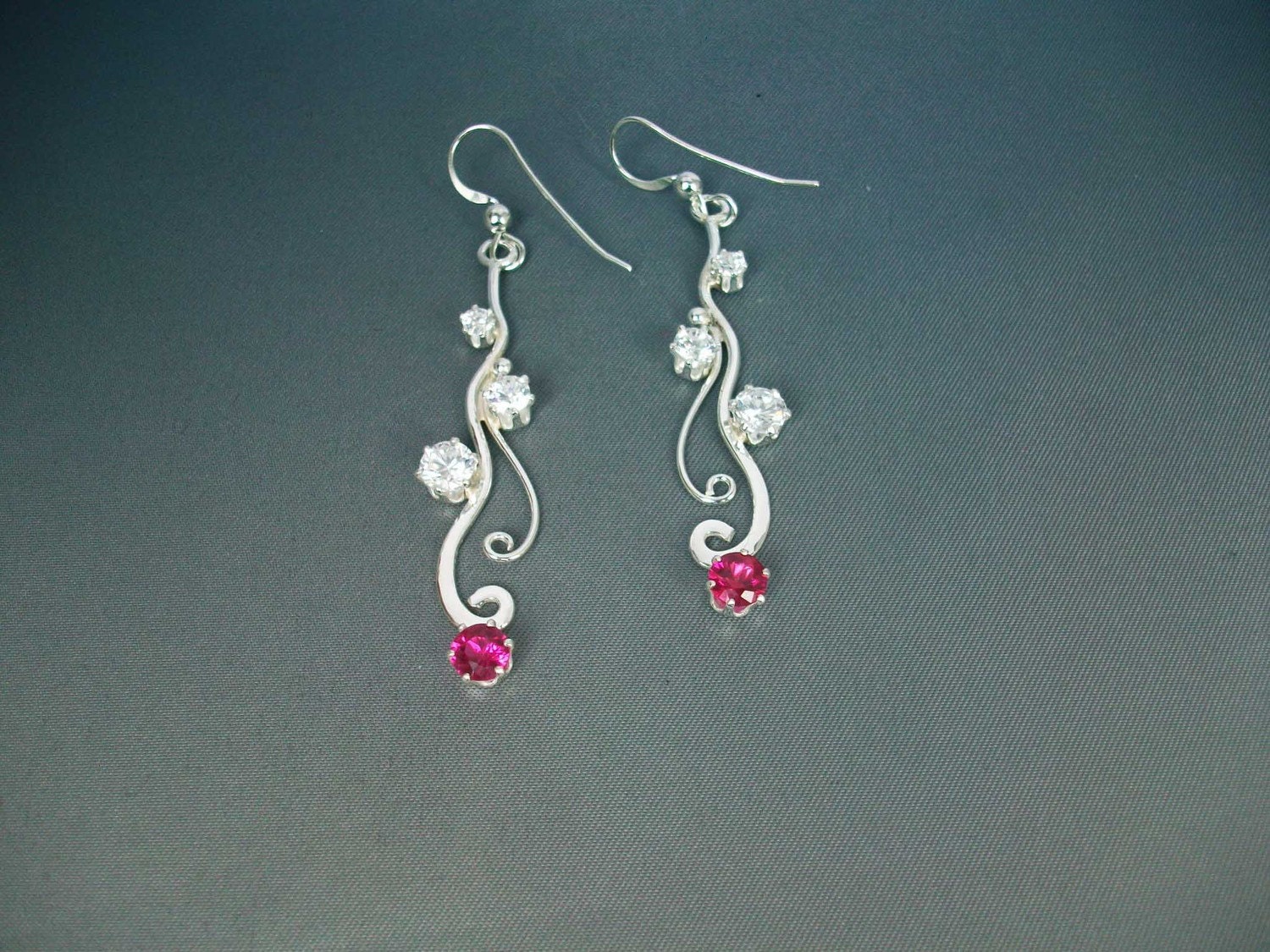 Moonlight earrings1 Bridal Wedding Celtic Elven Medieval Fairytale Renaissance Sterling Silver Jewelry