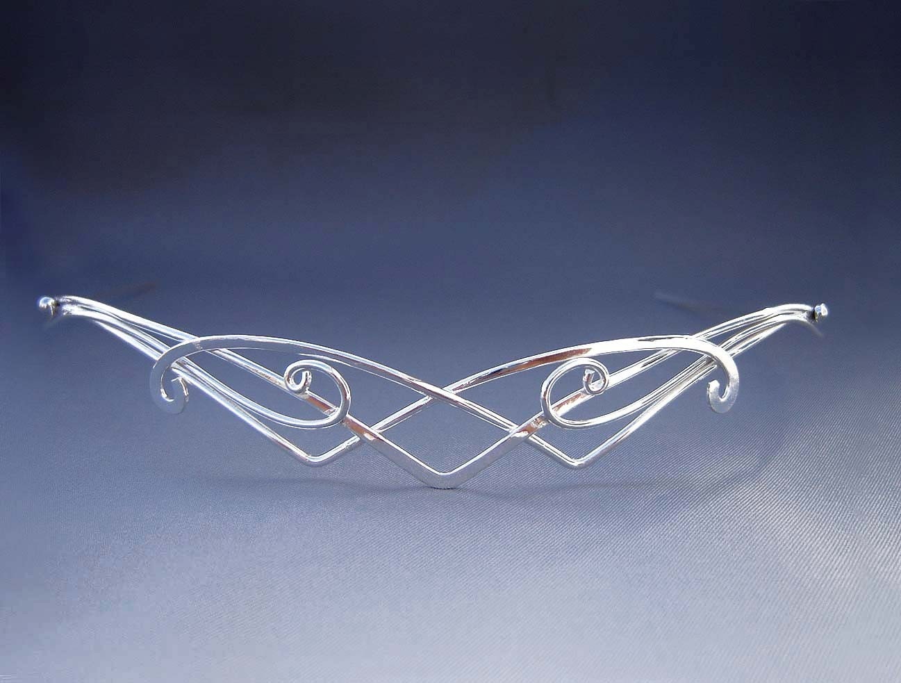 Elven Whisper, Sterling Bridal Tiara, Wedding Crown, Bridal Circlet, Bridal Headpiece Fantasy lotr Fairy