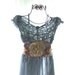 Vintage Sheer Babydoll Top, Gypsy Cowgirl Glam Shirt, Beach Blue, Country chic, Farm girl, cottage chic, vintage, womens clothing