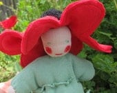 Waldorf Flower Doll - Miss Poppy Anemone - Made to Order