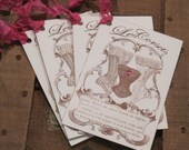 NEW vintage corsets french market tags set of 4