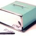 Vintage 1950s Teal and Stainless Steel Cake / Dessert Carrier