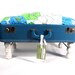 RESERVED for Kerryon Blue Lagoon Pet Bed Vintage Suitcase UpCycled WITH STAIRS.