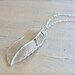 Silver Feather Necklace - LONG 28 inch sterling silver chain