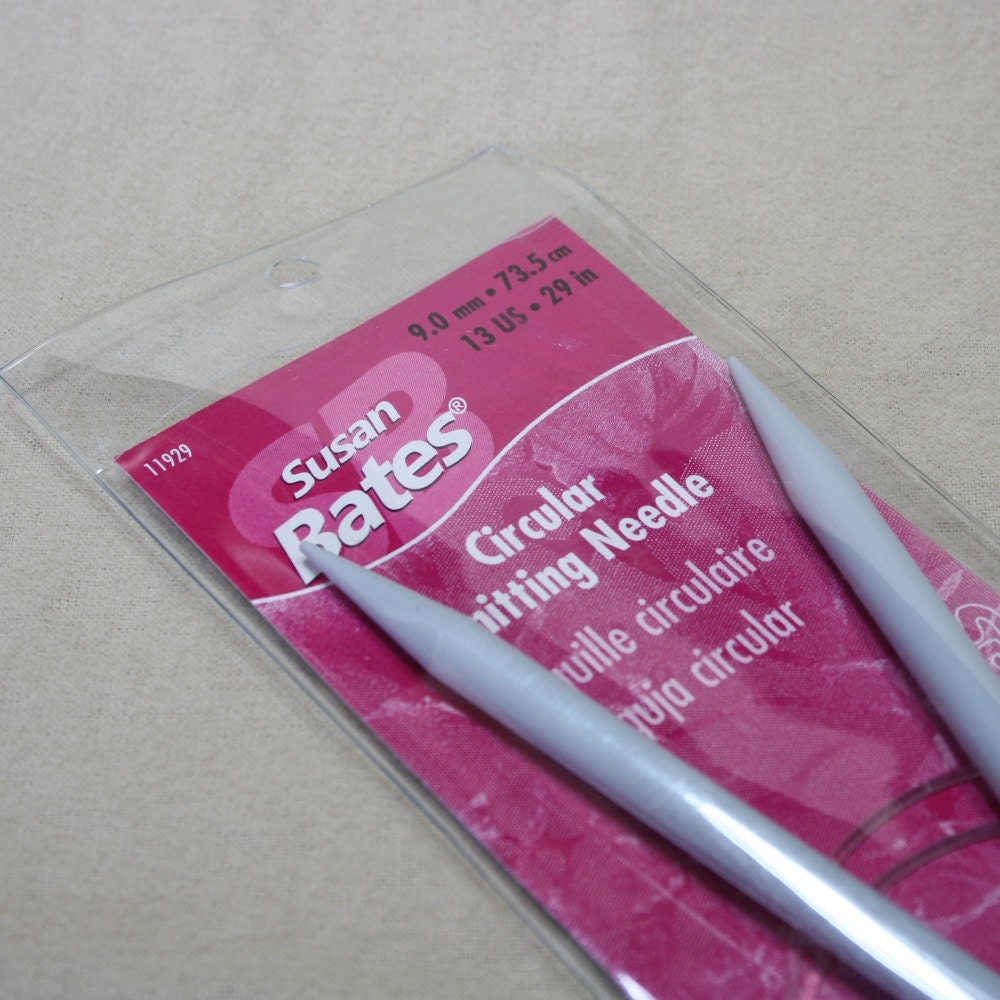 Susan Bates Silvalume 29 Inch Circular Knitting Needles - No. 13 9.0 mm