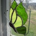 Butterfly Stained Glass Green Pattern Design Suncatcher