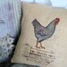 French Country Rooster Burlap Pillow Slip