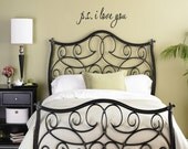 P. S. I Love You Vinyl wall lettering quotes and sayings home decor art