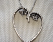 Fine Silver Open Heart