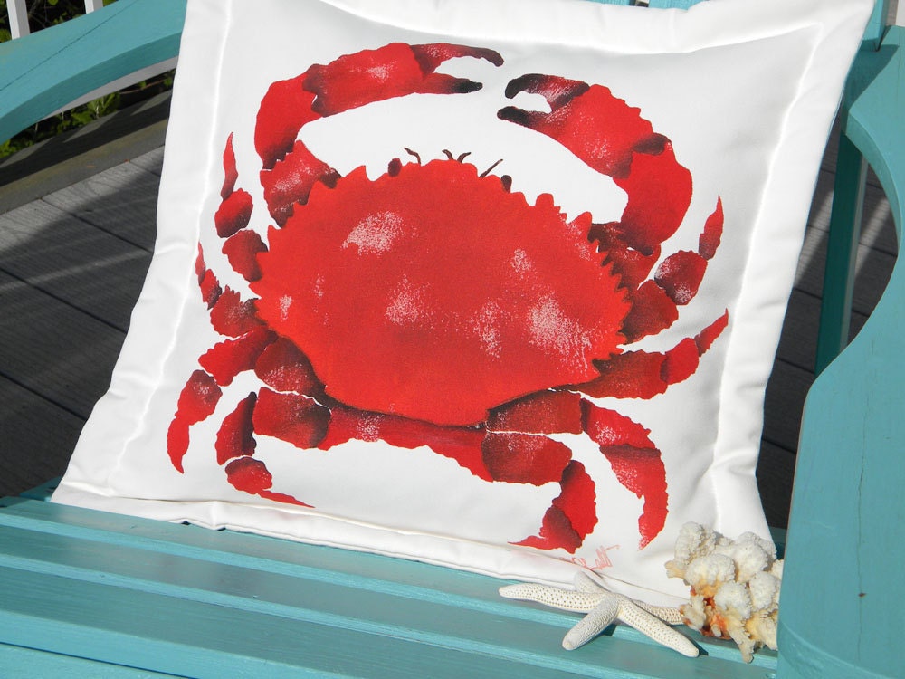 Hawaiian crab 20" red Splendid Pebble Crab indoor outdoor kumini claws ocean coastal beach SCUBA Crabby Chris Original