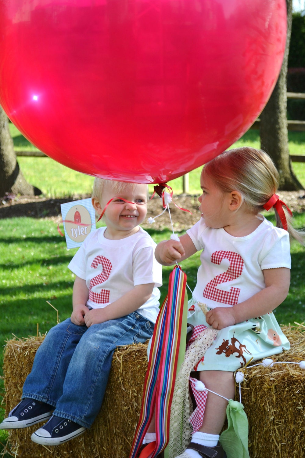BARNYARD BASH Boys Farm Party Birthday Shirt Sizes 12m-6T
