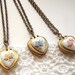 Bridesmaid Gifts Vintage Heart Locket Necklace You Choose the Color Personalized Gift Pink Blue Yellow Roses