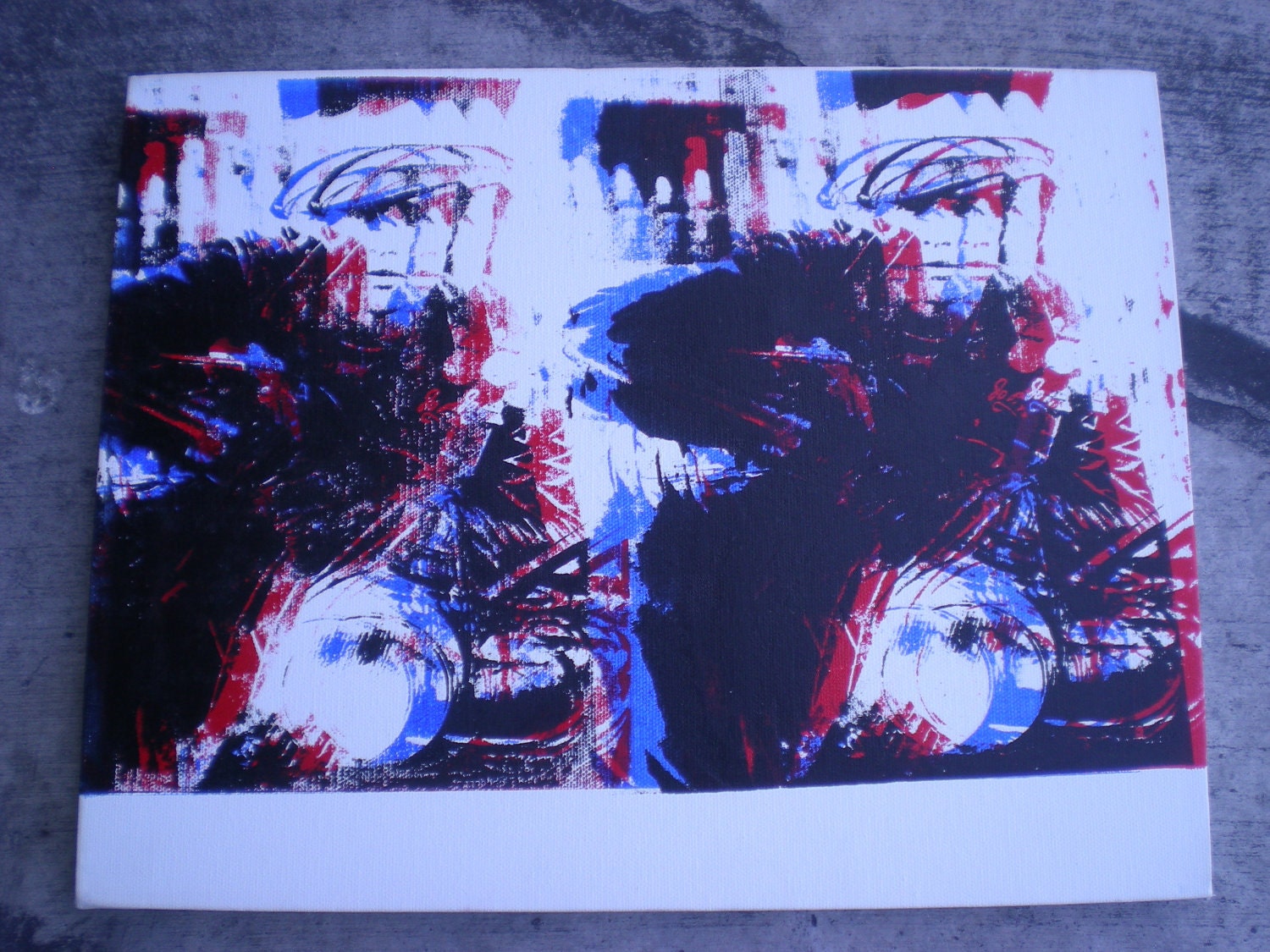 Marlon Brando 3D Portrait Based on Marlon By Andy Warhol