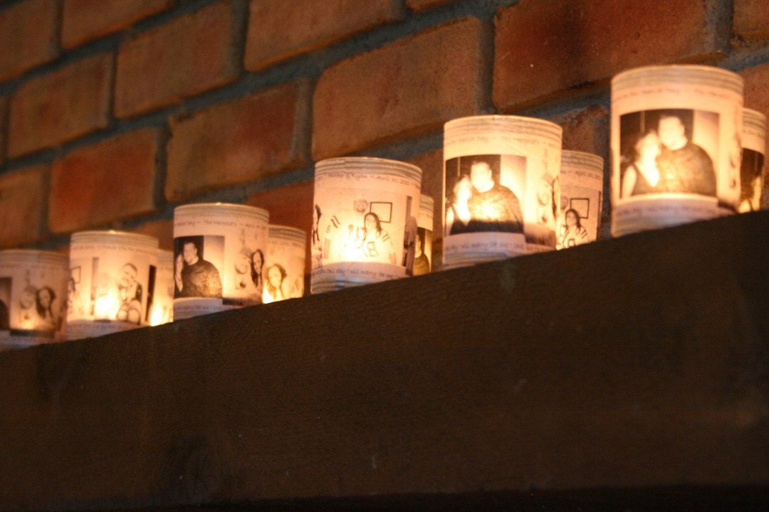 RESERVED LISTING for Engagedmommy3 - Wedding Votive Candle Holder Personalized by Spell It Out