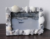 Photo Frame For Coastal Home Decor With Sea Glass And Shells