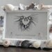 Photo frame, seashell and sea glass coastal home decorated, nautical beach decor,