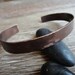 Men's Rough Patina Copper Cuff - Narrow Rugged Rustic
