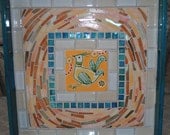 Bird In A Nest Mosaic Serving Tray  MOT3005