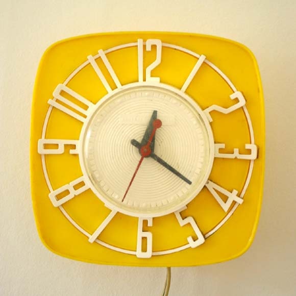 Yellow Kitchen Clock from GE