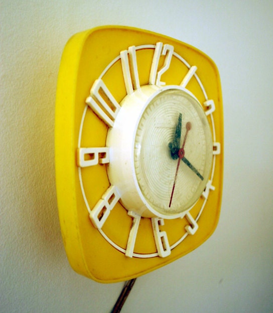 Yellow Kitchen Clock from GE