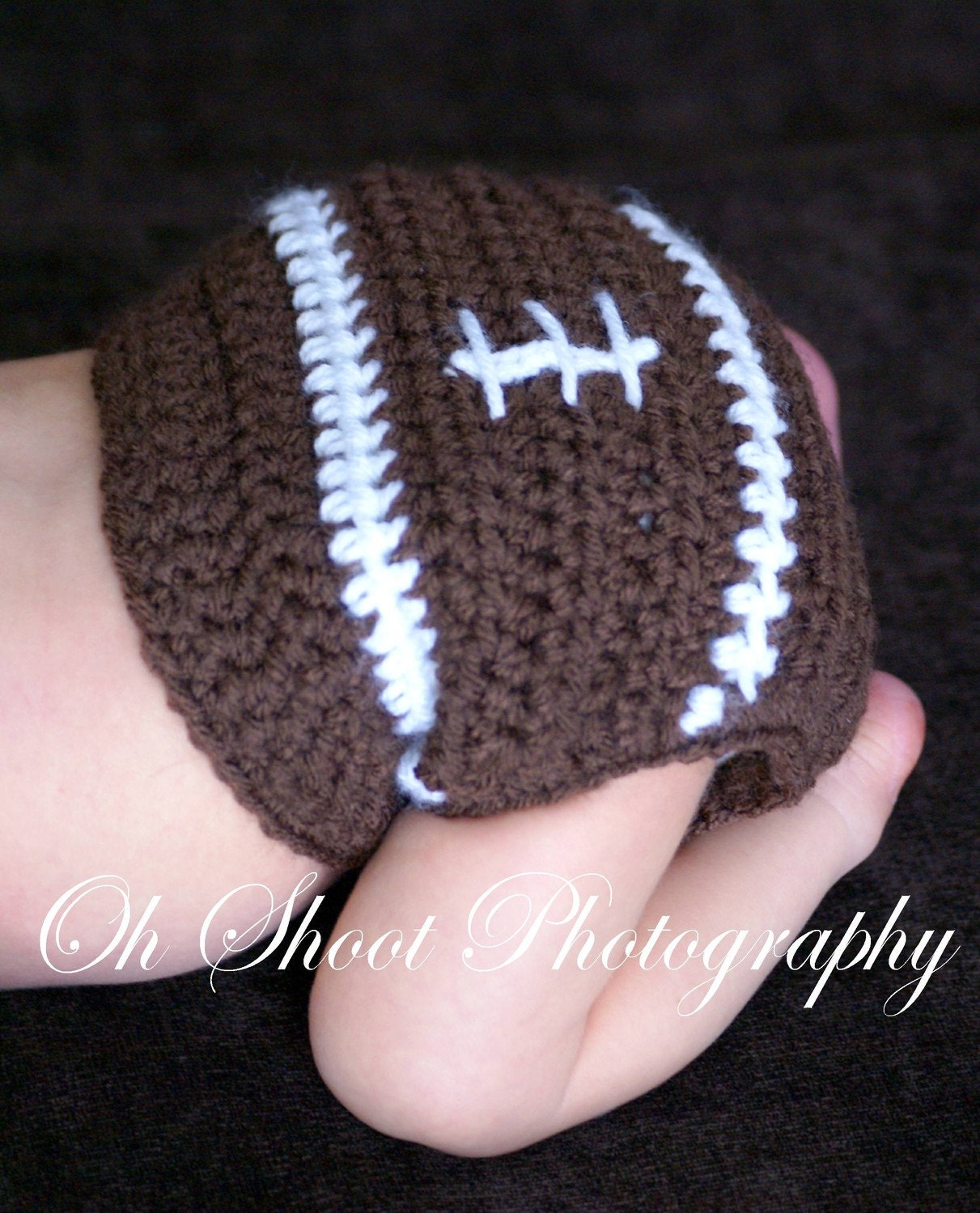 Football Hat and Diaper Cover Set Photo Prop