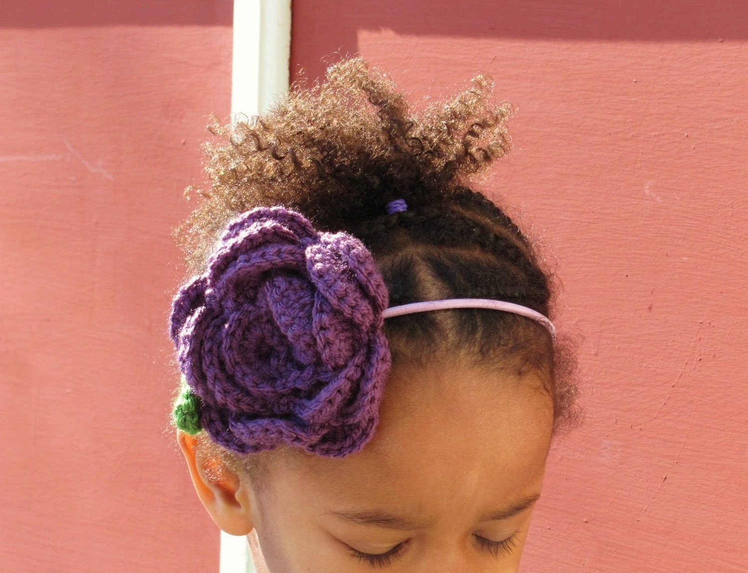 Giant Rose Elastic Headband