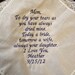 LACE SCRIPT Heirloom Personalized Wedding Handkerchief Custom Embroidered