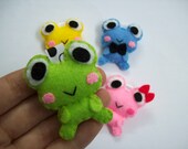 Cute Froggie v2 Keychain/Phone Charm - Alfred, Mario, Kacy or Adeline