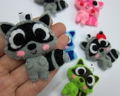 Cute Raccoon Keychain, Ornament, Magnet - Luke, Hazel, Gabby
