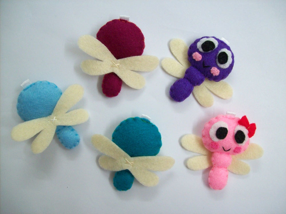 Cute Insect Dragonfly Keychain/Phone Charm/Magnet - Dan, Didi, Dona, Den, Dust