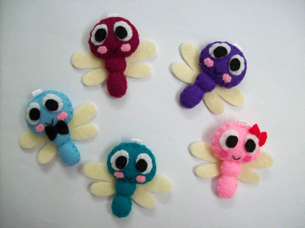 Cute Insect Dragonfly Keychain/Phone Charm/Magnet - Dan, Didi, Dona, Den, Dust