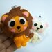 Cute Lion Keychain/Ornament, Magnet - Simba, Snowy