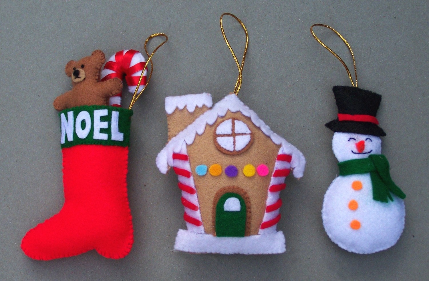 PDF Pattern: X-Mas Tree Felt Ornaments Set 03
