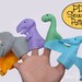 PDF Pattern: Prehistoric Friends Felt Finger Puppets