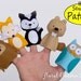 PDF Pattern: Woodland Creatures 01 Felt Finger Puppets