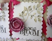 Bloom - Paper Rosette Tags ... set of six