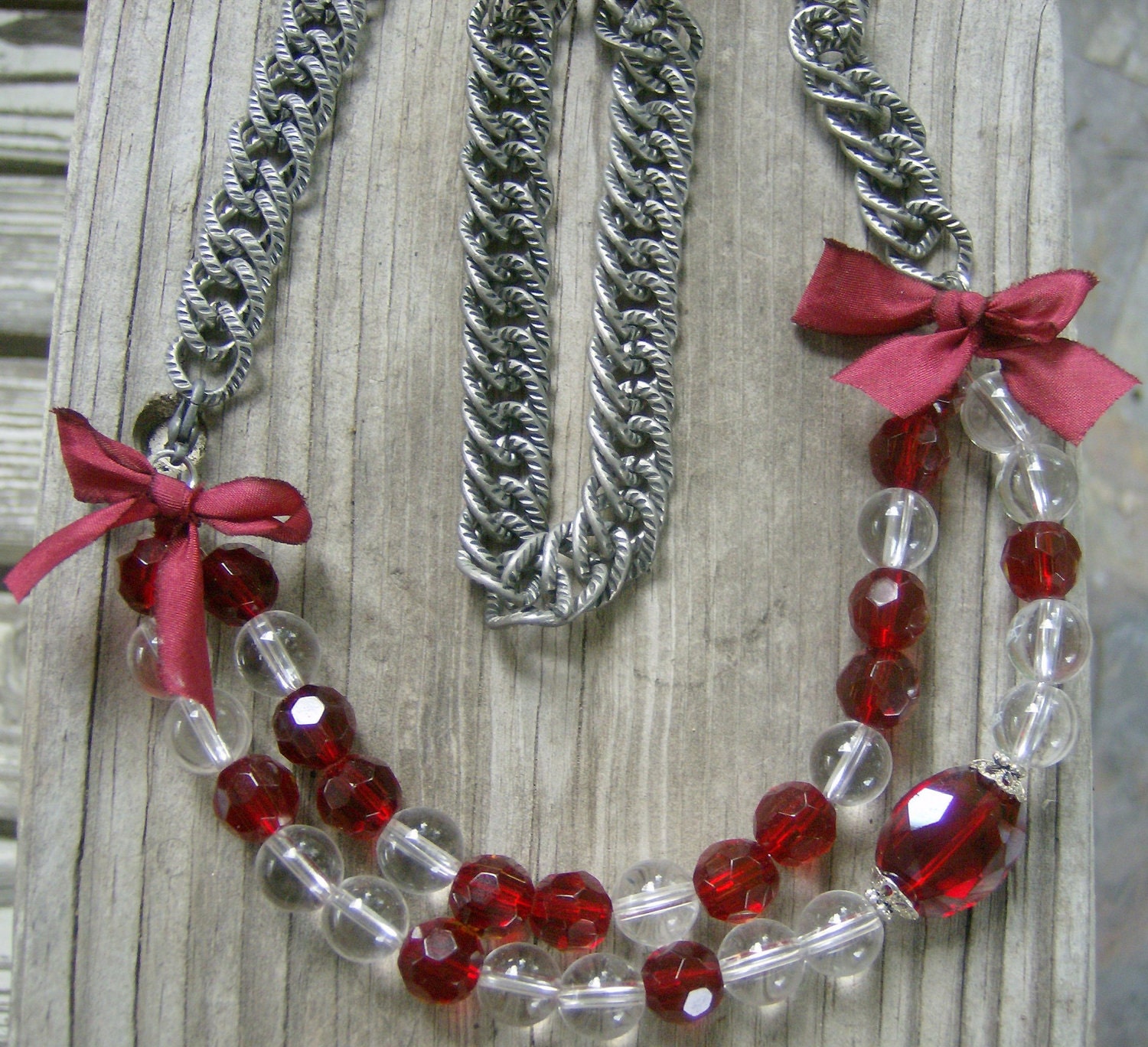 Deep Red Elegance Necklace