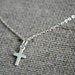 Tiny Silver Cross Necklace