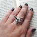 Steampunk Ring, Silver Spinning Propeller on Adjustable Base, Geekery, Novelty Ring, Aviation Jewelry