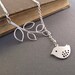 Bird and Branch Necklace, Silver Sparrow Lariat, Everyday Jewelry, Lariat Necklace, Gift for Mom, Graduation Gift