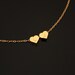 Romantic reversible initial hearts necklace - personalized, engraved, monogrammed, mothers day gifts for mom
