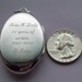 Large Sterling Silver Locket Etched Flower Design Neo Victorian