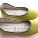 Size 6-6.5, 7.5-8, 8-8.5, 9 Ready to Ship Cute Ballerina Flats in Lime Green
